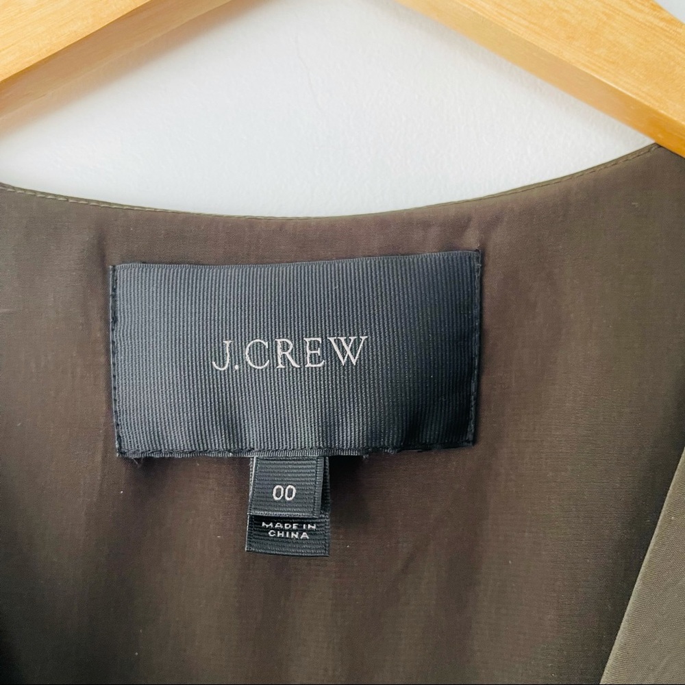 J. Crew Olive Green Sleeveless Trench Jumpsuit - Picture 7 of 11